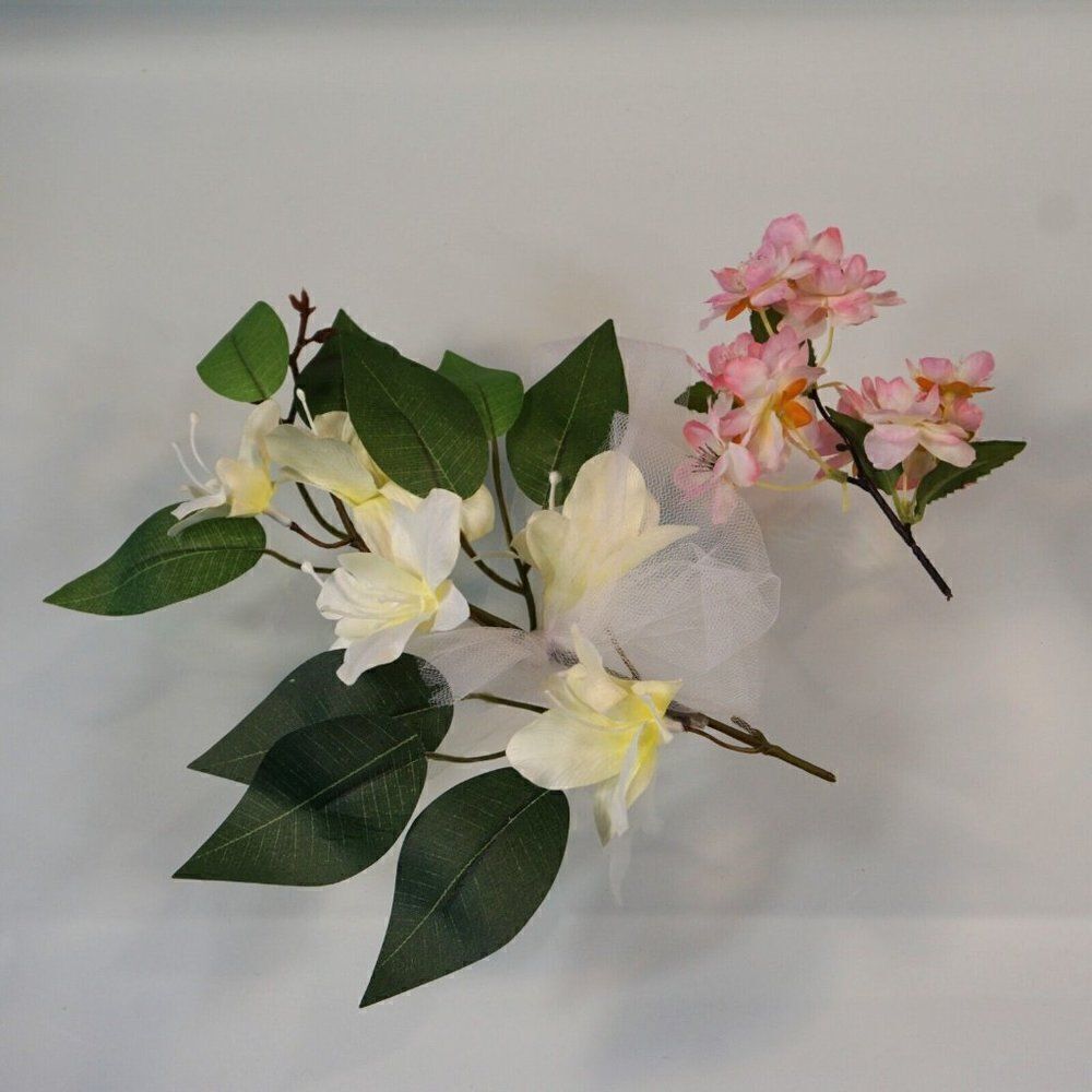2 Small Artificial Flower Bouquets Crafts Table Decor Gift Embelishments
